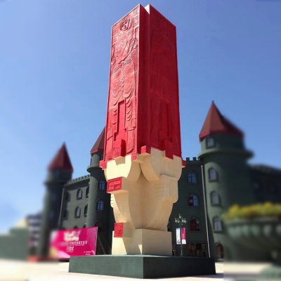 大型户外金属地标性建筑现代广场白钢摆件 地标雕塑城市特色双语螃蟹
