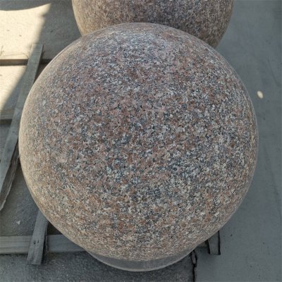 公园圆形摆件花岗岩车阻石雕塑 