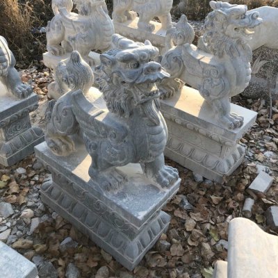 青石石雕园林户外景区貔貅雕塑 貔貅雕塑图片挂件绿松石翡翠