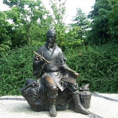 文化广场古代劳作主题人物铜像摆件 