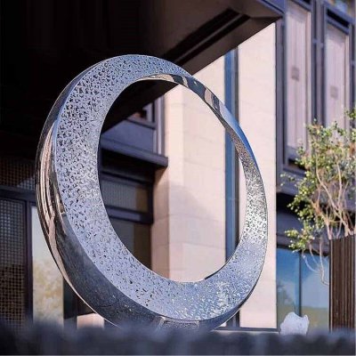 园林景观户外酒店门口摆件镂空创意圆环雕塑 圆环雕塑不锈钢合山尺寸博乐