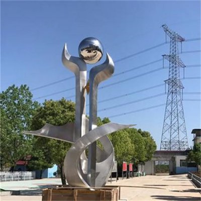 园林户外不锈钢景观地标校园摆件 地标雕塑城市体育场蒲岐苏区