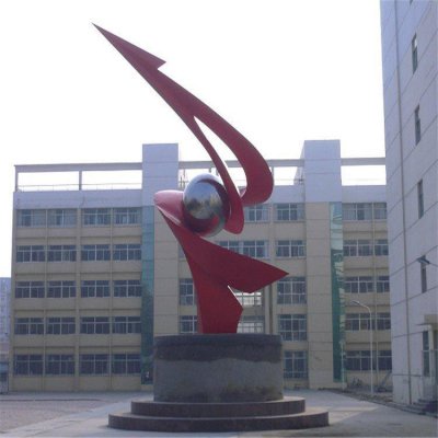 校园广场大型不锈钢景观雕塑摆件 景观雕塑石雕钢板花卉大小