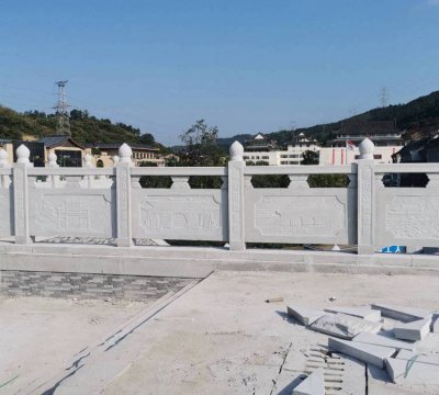 户外河道大理石石雕围栏雕塑 