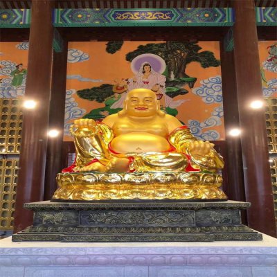 景区寺庙大型佛像景观玻璃钢弥勒佛雕塑 弥勒佛雕塑佛像露天精品风水