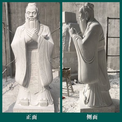 大理石石雕户外园林景观古代名人雕塑 名人雕塑文化庭院红铜杨家将