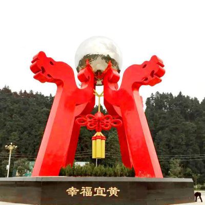 户外城市不锈钢抽象艺术景观雕塑 景观雕塑玻璃钢大堂几何编码
