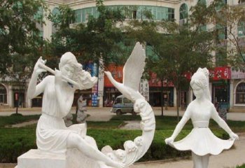 中国传统风格石雕假山人物