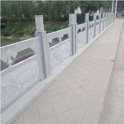 青石石雕户外景区栏杆栏板雕塑 