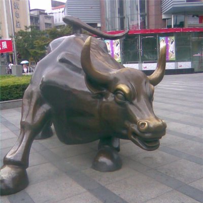 玻璃钢仿铜大型动物景观华尔街牛雕塑 华尔街牛雕塑华尔街生殖器京东作者