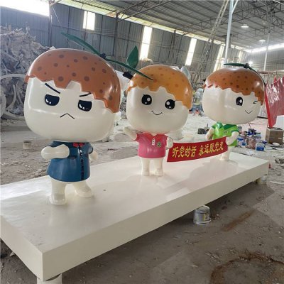 公园户外摆放玻璃钢卡通人物标识雕塑 标志雕塑铜雕私人火车站丝绸