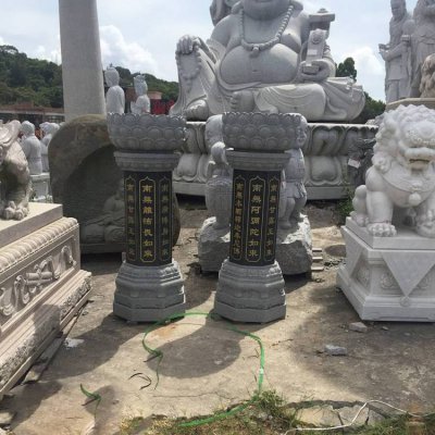 青石石雕景观寺庙摆件莲花出食台雕塑 出食台雕塑石雕图片专业传说