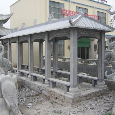 园林创意中式庭院青石石雕长廊雕塑 长廊雕塑石雕生产厂古建名字