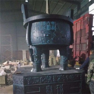 大型仿古青铜器浮雕文化景观寺庙祈福圆鼎雕塑 圆鼎雕塑广场名人代表城市