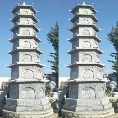 寺庙大型大理石石雕佛塔景观 佛塔雕塑寺庙彩绘青铜起源