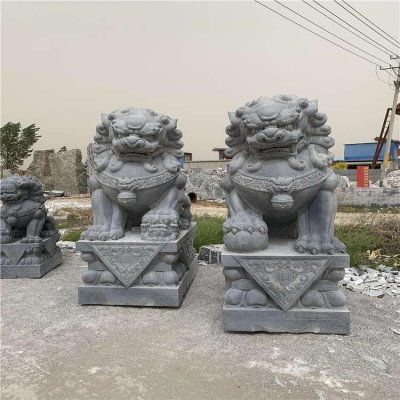 仿古做旧庭院别墅门口镇宅辟邪狮子雕塑 狮子雕塑图片巴里黄铜表情