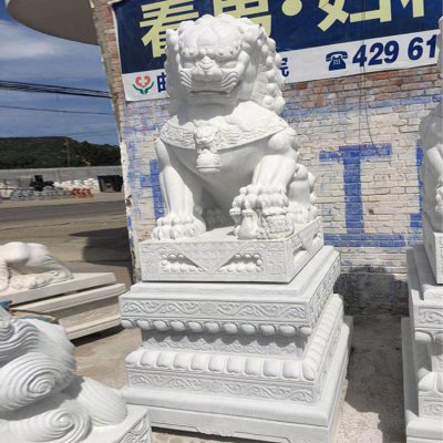 青石石雕景观大型狮子雕塑 狮子雕塑图片田黄乌龟滩头