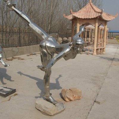 户外不锈钢跳舞发人物小品 