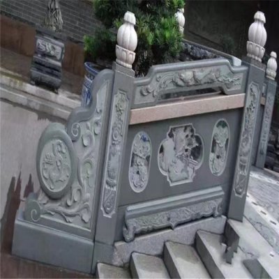 园林庭院青石石雕浮雕栏板雕塑 