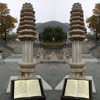 寺庙道观景区大型祈福经幢雕塑 经幢雕塑石雕神殿石刻专业