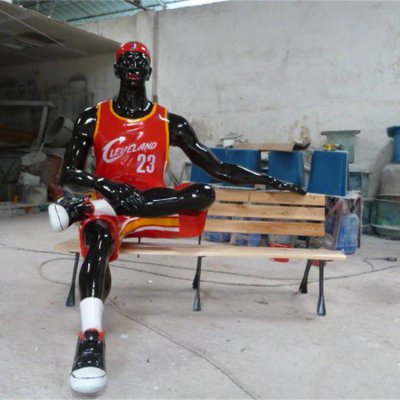 体育馆玻璃钢体育名人景观摆件 名人雕塑景区意义鹤壁欧式