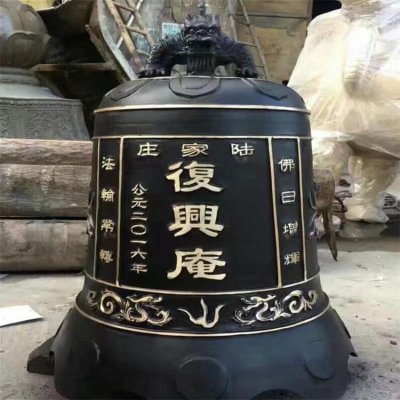 景区大型玻璃钢仿铜吊钟雕塑 铜钟雕塑广场米二批发商交大