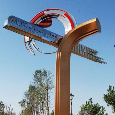 城市广场不锈钢景观创意艺术金属标志标识雕塑 标志雕塑标志性飞机场世博会月季花