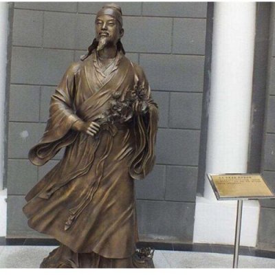 校园广场铜雕古代名人景观摆件 名人雕塑铜雕光谷百花苑平面图