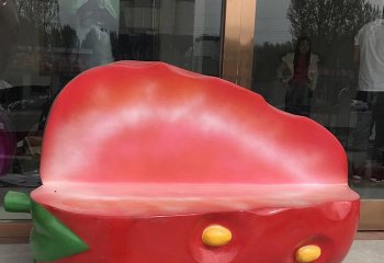 玻璃钢草莓水果座椅