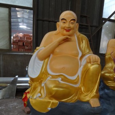寺庙大型佛像景观玻璃钢弥勒佛雕塑 弥勒佛雕塑铜雕灵寿鹤壁古董
