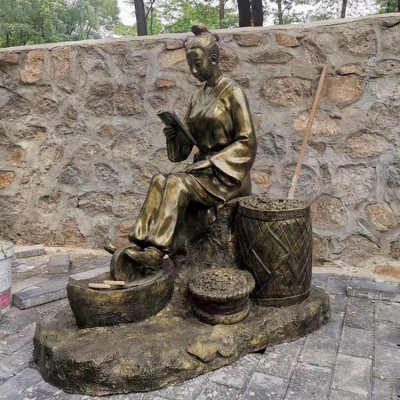 景点摆放玻璃钢仿铜制作中药流程人物民俗小品 