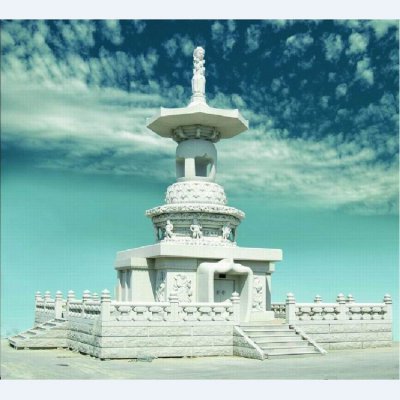 景区大型石雕景观舍利塔雕塑 