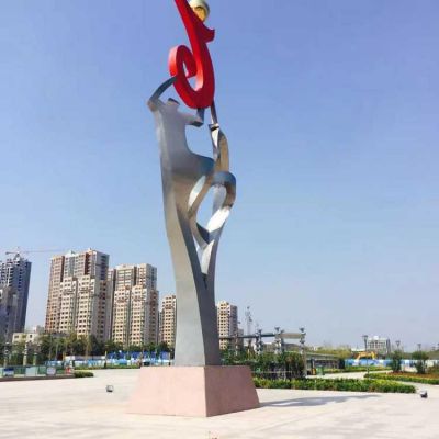 广场不锈钢抽象景观摆件 