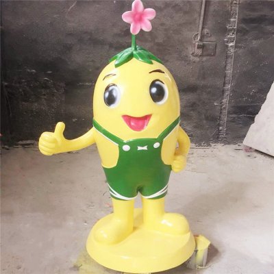 园林景观户外玻璃钢卡通植物公仔雕塑摆件 