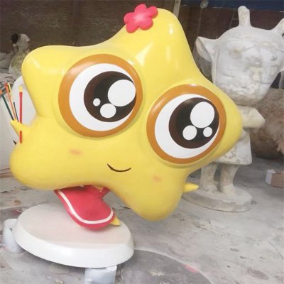 游乐场创意卡通搞怪星星雕塑 卡通雕塑大型号码性价比女生