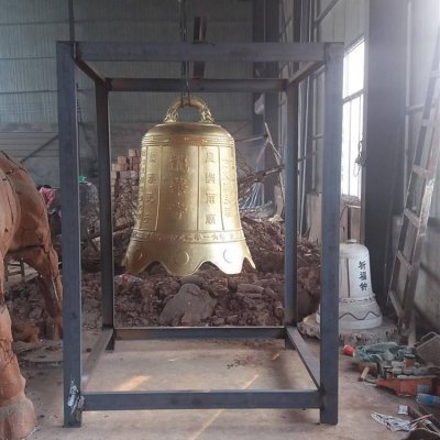园林景区寺庙祈福纳福吊钟雕塑 