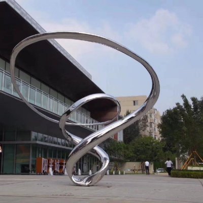 园林景观不锈钢镜面抽象异形景观雕塑 景观雕塑铜雕办公室成品苗木
