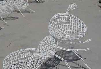 不锈钢抽象网格景观动物雕塑