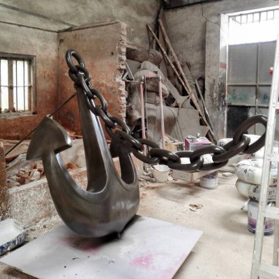 玻璃钢仿铜锚房地产景观雕塑 景观雕塑小品空间竹子小院