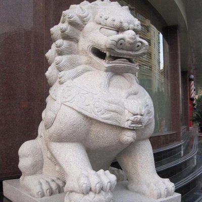 庭院户外大理石狮子雕塑 狮子雕塑汉白玉石鼓石材钱一只