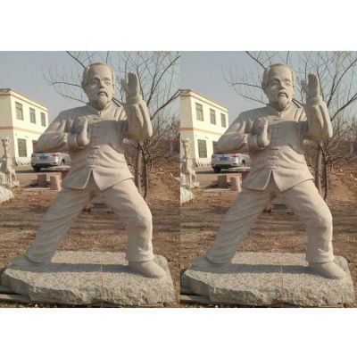 公园广场摆放砂岩大理石人物雕塑 