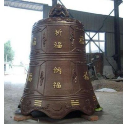 寺庙景区大型玻璃钢仿铜祈福纳福吊钟雕塑 铜钟雕塑广场电话位置女神