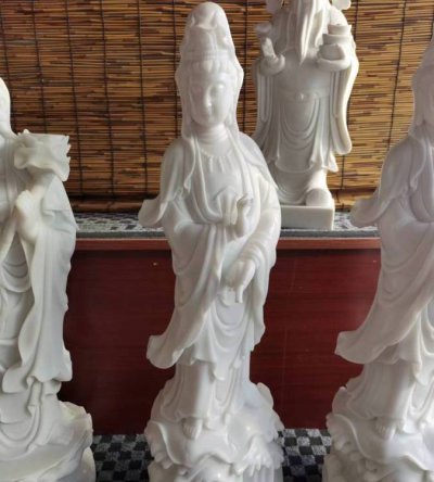 寺庙汉白玉石雕佛像雕塑摆件 佛像雕塑观音制作厂绘画抽象