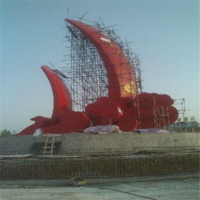 广场不锈钢大型景观摆件 景观雕塑大型麻石影壁垫江