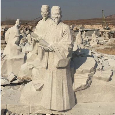 古代名人景观雕塑砂石石雕雕塑 名人雕塑玻璃钢美术馆大唐现货