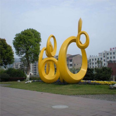 广场园林摆放不锈钢抽象圆环景观雕塑 圆环雕塑不锈钢价格表人物艺术品