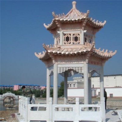 大理石户外园林景观凉亭雕塑 