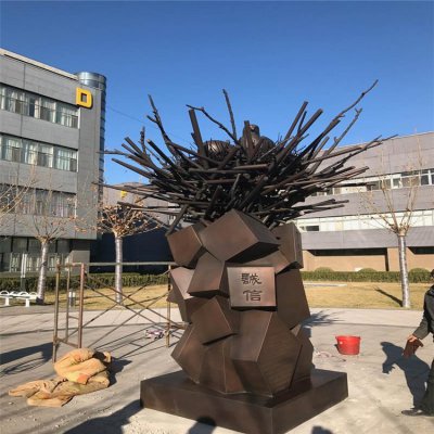 园林户外不锈钢几何景观诚信雕塑 景观雕塑价格表平山供应链石磨