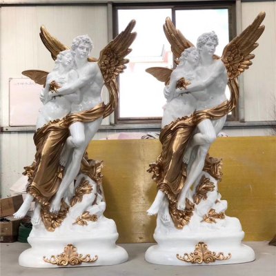 园林户外玻璃钢西方人物天使雕塑 天使雕塑人物特效模型泡沫