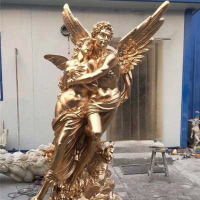 景点别墅园林装饰玻璃钢仿铜西方爱神雕像 爱神雕塑赛克照片博物馆罗斯